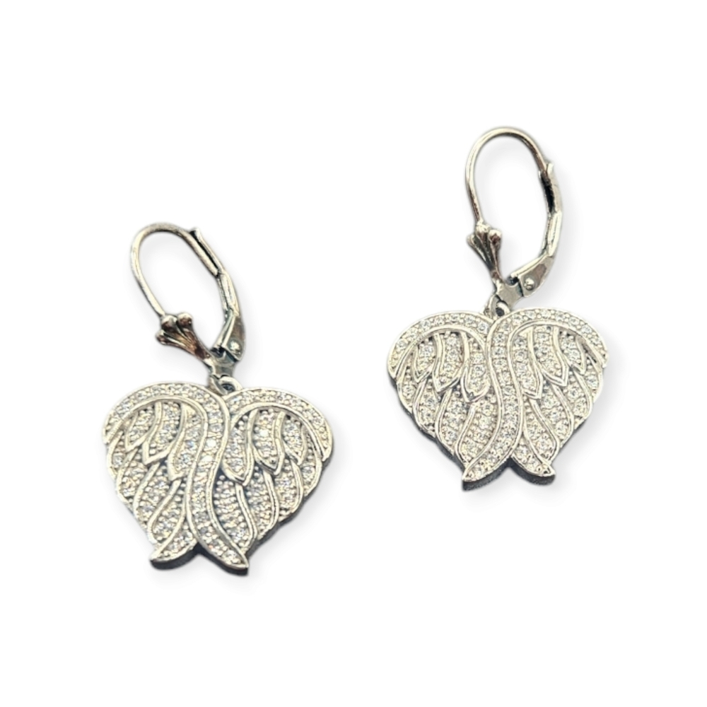 CZ Diamond Wings Earrings